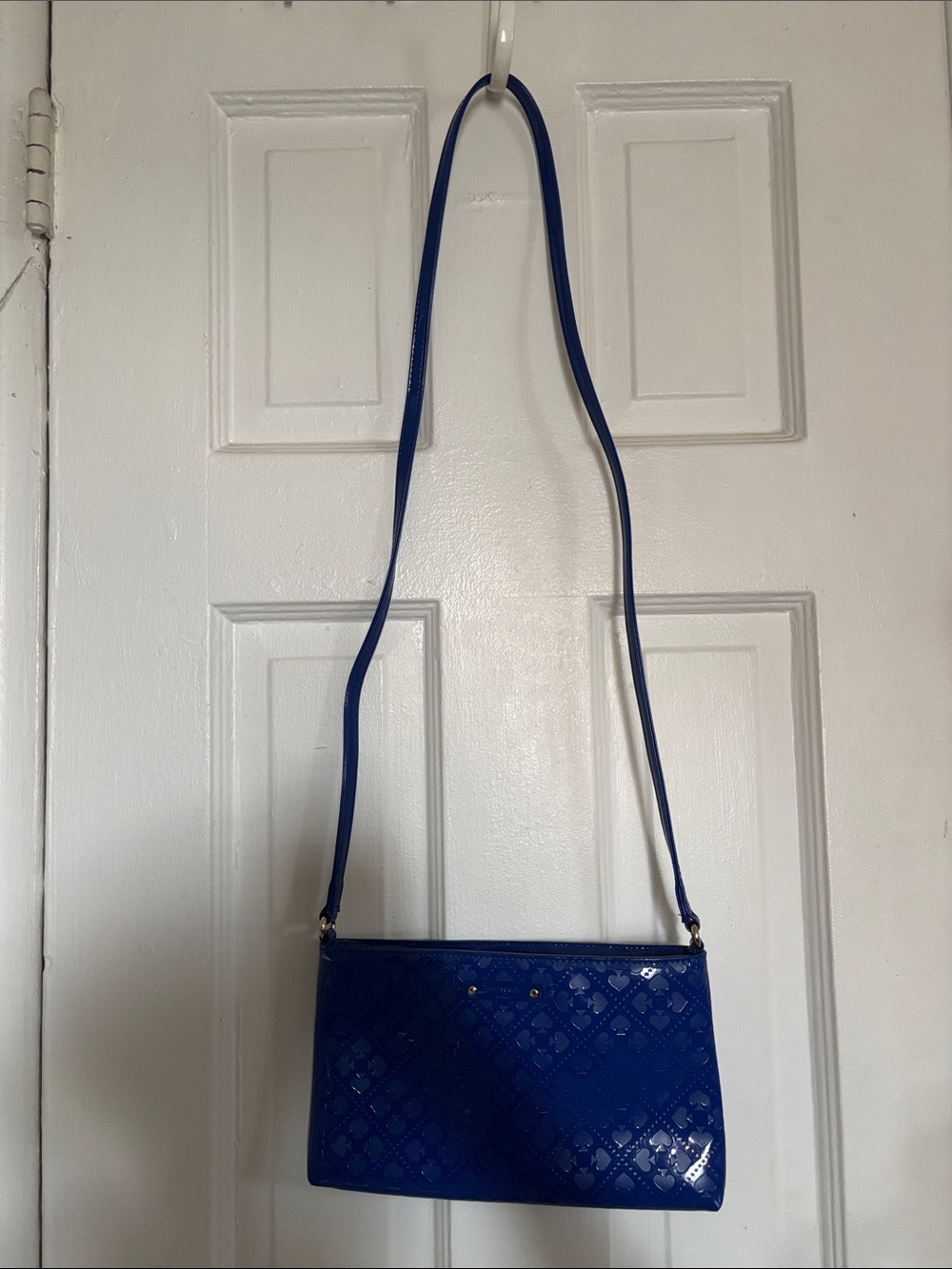 kate spade Patent Electric Blue Crossbody Bag
